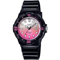 CASIO 魅力潛水風格型女腕錶(白桃紅漸層)_LRW-200H-4E