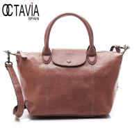 OCTAVIA 8 真皮 - 恩雅 法式羊皮水餃軟包(小) - 蜜糖棕