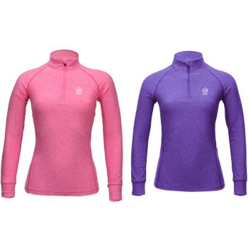 【SAMLIX 山力士】女款 快乾 彈性 健身 運動 立領 長袖 T恤 #SP302(粉紅.紫色)