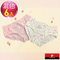 Pierre Cardin 皮爾卡登 女兒童彈力動物印花三角褲-混色6件組(KD123002)