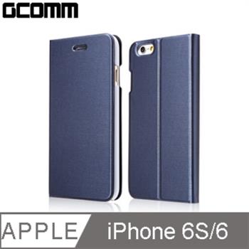 GCOMM iPhone 6S/6 Metalic Texture 金屬質感拉絲紋超纖皮套 優雅藍
