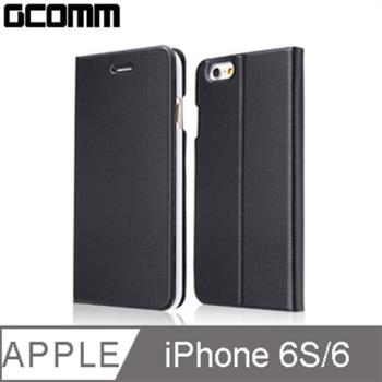GCOMM iPhone 6S/6 Metalic Texture 金屬質感拉絲紋超纖皮套 紳士黑