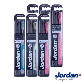 Jordan 超纖細深層潔淨牙刷-超軟毛 附 旅行盒x6入