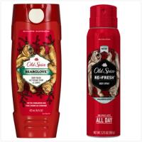 【美國】Old Spice 棕熊Bearglove沐浴露(473ml)*3+體香霧(106g)*1