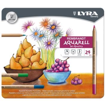 【德國LYRA】林布蘭專業水溶性彩色鉛筆(24色鐵盒)