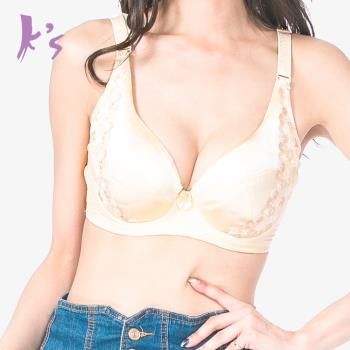 Ks凱恩絲 清新滿版專利蠶絲機能爆乳內衣 C-E杯 膚色 (M01)