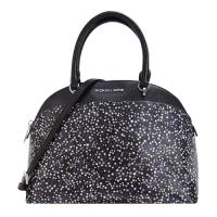 MICHAEL KORS EMMY星星防刮牛皮手提/斜背保齡球包(大/黑*紫)