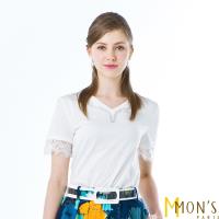 MONS名媛氣質V領棉質上衣