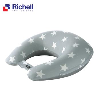 【RICHELL利其爾】攜帶型充氣式多功能授乳枕-灰星星