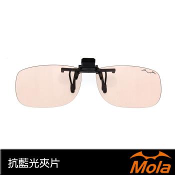MOLA摩拉近視抗藍光眼鏡夾式鏡片 濾藍光防藍光 夾片 可上掀 非鍍膜 手機 電腦 Ta-c131br