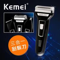 KEMEI 尊爵三合一修容電鬍刀 鼻毛刀/理髮/刮鬍刀 KM-6558