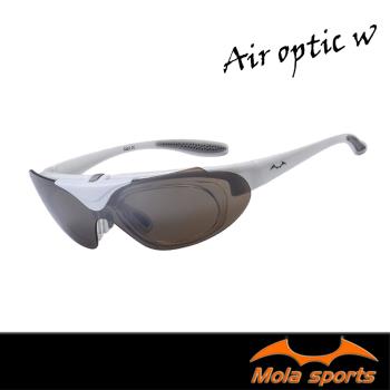 Mola摩拉上掀式運動太陽眼鏡 近視/老花 UV400 小到一般臉型  騎車 高爾夫 跑步 Air_optic-W