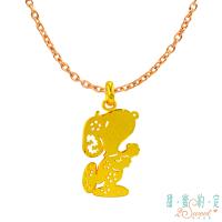 甜蜜約定2SWEET 致青春Snoopy黃金墜子 送項鍊