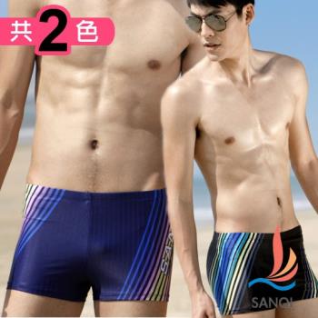 SANQI三奇 SHOCK男孩 率直個性平口四角泳褲(共兩色M,L) SQ13316