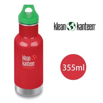 【美國Klean Kanteen】幼童窄口不鏽鋼保溫瓶-355ml-寶石紅