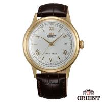 ORIENT東方錶 DATE II 羅馬時標圓滿時刻手動上鍊機械腕錶-白面金框x40.5mm FAC00007W0