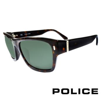 POLICE 義大利警察都會款個性型男眼鏡 - 豹紋 POS1885-0722