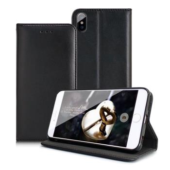 Xmart for iPhone XS Max 6.5吋 精美好手感羊紋隱扣皮套