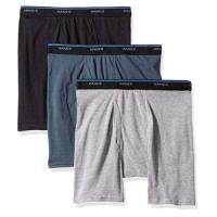 Hanes 2018男時尚Comfort黑藍灰色四角修飾內著混搭3件組