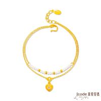 Jcode真愛密碼 珍愛你黃金/水晶/天然珍珠手鍊-雙鍊款