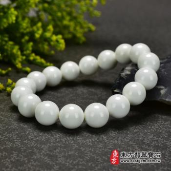 白硨磲手鍊（白硨磲珠子，珠徑約12mm，17顆珠，WCG110）。【東方翡翠寶石】
