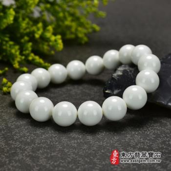 白硨磲手鍊（白硨磲珠子，珠徑約12mm，17顆珠，WCG106）。【東方翡翠寶石】