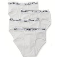 Ralph Lauren 男時尚馬球白色三角內著4件組