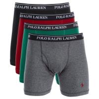 Ralph Lauren 馬球黑紅綠灰色四角修飾內著混搭4件組