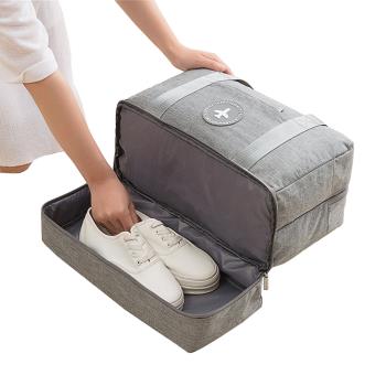 PUSH!旅遊用品防水乾濕分離手提行李包行李收納包鞋包沙灘包大容量灰色S52