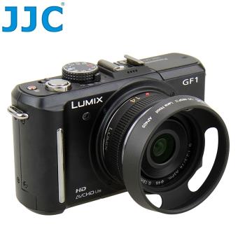 (斜口內凹)JJC仿Leica徠卡型螺牙46mm遮光罩LH-46GFII適Panasonic 14mm f/2.5 20mm f1.7 II ASPH