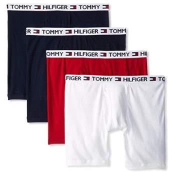 Tommy Hilfiger 2018男時尚黑紅白色混搭四角修飾內著4件組
