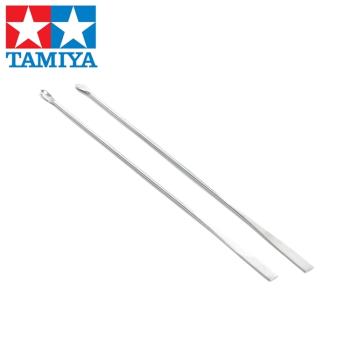 日本田宮TAMIYA不鏽鋼調色棒顏料攪拌棒74017(2入,金屬製,表面光滑)模型調漆棒攪拌匙-日本平行輸入
