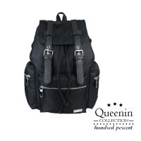 DF Queenin流行 - 多層拉鍊袋手提雙肩後背包