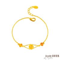 Jcode真愛密碼 左右逢源黃金/琥珀手鍊