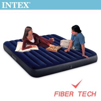 INTEX 經典雙人加大(新款FIBER TECH)充氣床墊-寬152cm(64759)