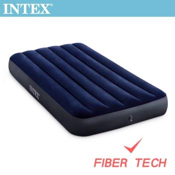 INTEX 經典單人加大(新款FIBER TECH)充氣床墊-寬99cm(64757)