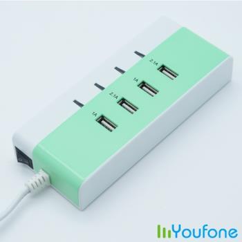 Youfone USB智慧充電座(蘋果綠)