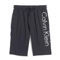 CK 2018男時尚舒適Logo印製黑色繫繩短睡褲