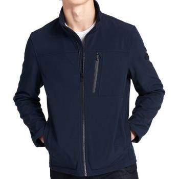 Calvin Klein 2018男時尚立領拉鍊藍色防風防水夾克