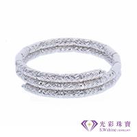 【光彩珠寶】日本18K金磁鐵手環/戒指兩用款-銀