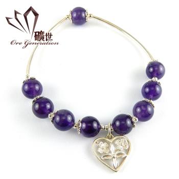 【礦世】紫水晶銀飾手鍊E689