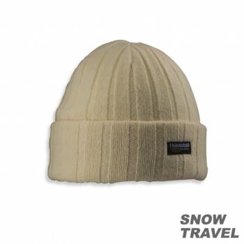 SNOWTRAVEL 3M防風透氣保暖羊毛帽(素面摺邊) (卡其)