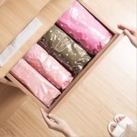 PUSH!居家生活用品手壓式手捲真空壓縮袋旅行便攜帶(黑咖中號4入裝)S58-1