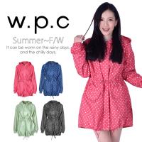 w.p.c 抽繩收腰款時尚雨衣/風衣(R9022)_4色任選