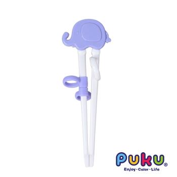 PUKU藍色企鵝 動物學習筷-紫色大象