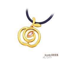 Jcode真愛密碼 愛在紐約黃金/水晶墜子 送項鍊