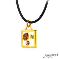 Jcode真愛密碼 幸福力量黃金/水晶女墜子 送項鍊