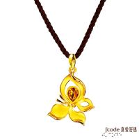 Jcode真愛密碼 悠然自得黃金/水晶墜子 送項鍊