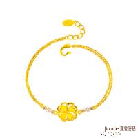 Jcode真愛密碼 幸運有妳黃金/水晶珍珠手鍊