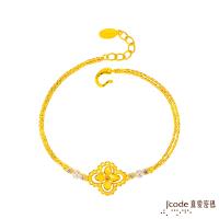 Jcode真愛密碼 真情花語黃金/水晶珍珠手鍊
